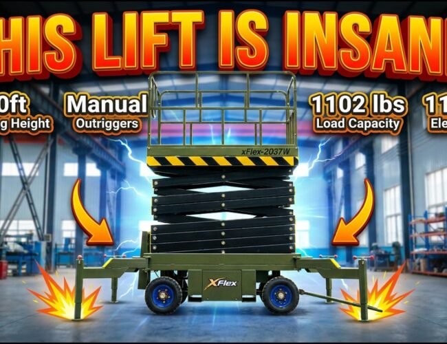 Walk-Behind Scissor Lift That Reaches 20 Feet | TYPHON xFlex 2037W Electric 1,102 lb Capacity