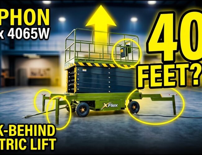 TYPHON xFlex 4065W Walk Behind Scissor Lift — 40 Ft Height | 1,102 Lbs Capacity | 110V Electric