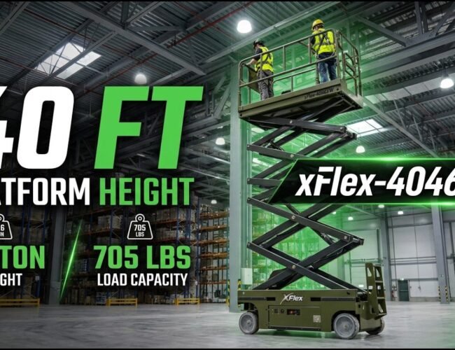 TYPHON xFlex 4046EW Electric Scissor Lift | 40 ft Platform Height | Ready to Work in 90 Seconds!