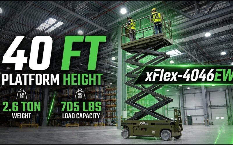 TYPHON xFlex 4046EW Electric Scissor Lift | 40 ft Platform Height | Ready to Work in 90 Seconds!