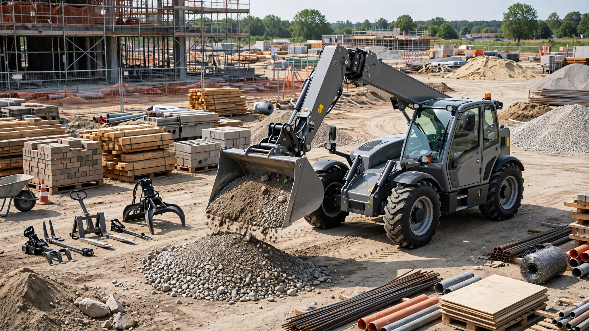 Using Telehandler Tools on Site