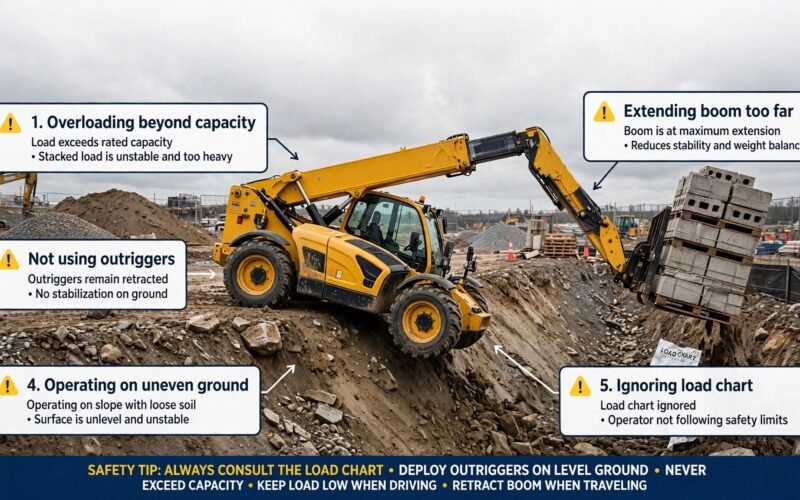 Telehandler Load Chart: 5 Errors That Cause Tip-Overs